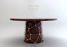 Gaudi Dining Table Wood And Bronze Pont Des Arts Monzer Hammoud Furniture Dining Table Wood Dining Table Dining Furniture