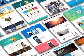 Website mockup which showcases eight screens, with only one displayed on an actual laptop screen, from a perspective angle. Perspective Website Mock Up 04 Psd Mockup Mockups Frames Free Psd Templates