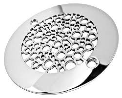 Designer Drains 4 Brushed Nickel Nature Bubbles Round Decorative Shower Drain Cover Grate Designer Drains Contemporary Tub Shower Drain Contemporary Shower
