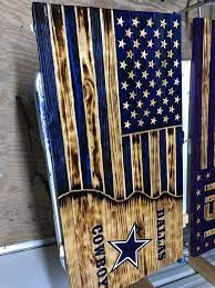 Dallas Cowboys Wood Flag Etsy Wood Flag Dallas Cowboys Decor Wood Flag Diy