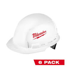 Milwaukee Bolt White Type 1 Class E Front Brim Hard Hat 6 Pack 48 73 1020x6 The Home Depot