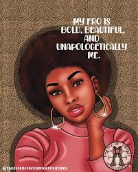 Afro hair is political and makes a statement. Run, lady, run!