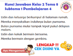 Lengkap Kunci Jawaban Kelas 2 Tema 8 Subtema 1 Pembelajaran 4 Kunci Jawaban Tematik Lengkap Terbaru Simplenews