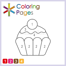 The kids will love these fun santa coloring pages. Coloring Page For Kids Color The Parts Of The Object According To Numbers Color By Numbers Stock Illustration Illustration Of Colourful Cartoon 146294075