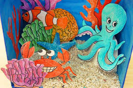 Based on popular books and literature! Coral Reef Habitat Diorama Kids Crafts Fun Craft Ideas Firstpalette Com