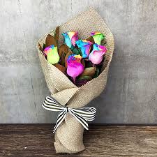 Delivery for perth and surrounds is still able to occur, but delays may be experienced. Rainbow Rose Posy Delivered Melbourne Flowers For Everyone
