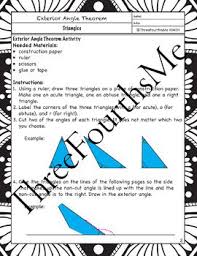 Exterior Angle Theorem Scaffolded Notes Activity And Classwork Theorems Scaffolded Notes Classwork