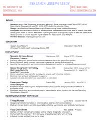 resume benjleedy