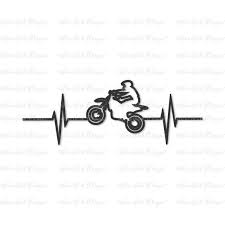 Dirtbike Dirt Bike Ekg Svg Dxf Png File For Cricut Cameo And Etsy Dirt Bike Bike Drawing Bike Tattoos