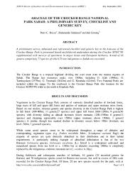 Crocker range national park, sabah, borneo, malaysia. Pdf Araceae Of The Crocker Range National Park Sabah A Preliminary Survey Checklist And Generic Key Peter C Boyce Academia Edu