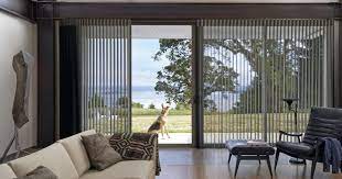 Panel glide blinds are a lot more easy to operate compared to roller blinds when used on sliding doors. Window Treatments For Patio Sliding Glass Doors Hunter Douglas