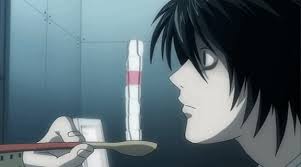 Death Note Anime Amino It's fair to say that l is a strange character given the way he eats, sits, and acts. death note anime amino
