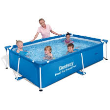 Bestway Rectangular 94 X 59 X 23 Inches Splash Frame Kids Swimming Pool 56547 Children Swimming Pool Rectangular Swimming Pools Square Pool