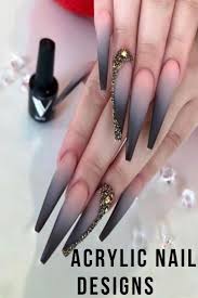 Black And Pink Ombre Stiletto Nails 10 Acrylic Nail Designs For You To Impress Everyone Stiletto Nails Designs Black Ombre Nails Casual Nails