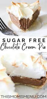 · stir milk in gradually. Sugar Free Chocolate Cream Pie Low Carb This Mom S Menu