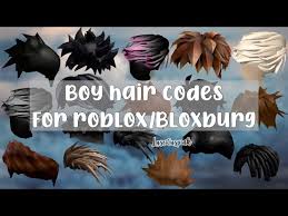 Rbx codes provides the latest and updated roblox hair codes to customize your avatar with the beautiful hair for beautiful people and millions of other items. Boy And Girl Hair Codes For Roblox Bloxburg Youtube