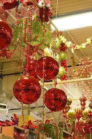 Hanging Large Red Ball Christmas Ornaments From Ceiling Christmas Ornaments Christmas Holidays Christmas Celebrations