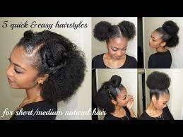 5 Quick Easy Hairstyles For Short Medium Natural Hair Disisreyrey Natural Hair Styles Medium Natural Hair Styles Medium Hair Styles
