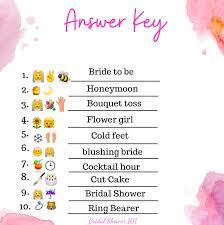 Maybe you would like to learn more about one of these? Bridal Emoji Pictionary Game Guide Bridal Shower 101