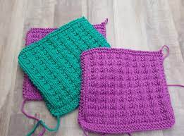 Double Broken Rib Knitted Washcloth Pattern Knitfarious