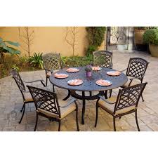 In this page, you can determine sizes for round dining tables. 7 Piece Patio Dining Set 60 Inch Round Dining Table Overstock 27326446