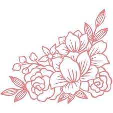 Download Silhouette Design Store New Designs Flower Corner Flower Drawing Flower Svg