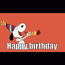 The cat version!wish the terris of the world an epic happy birthday by sending them this. 10 Great Happy Birthday Animated Images Snoopy Birthday Birthday Gif Snoopy Birthday Images