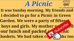 This is a picture of a garden. A Picnic Essay On A Picnic In English A Picnic Essay Paragraph On A Picnic Youtube