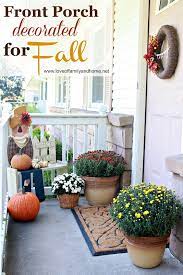 Front Porch Decorated For Fall Love Of Family Home Fall Front Porch Decor Front Porch Decorating Porch Decorating