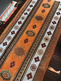 Details About Anatolian Kilim Patterned Table Runner 55 X17 Handmade Cream Orange Jacquard Table Runners Bohemian Rug Pattern