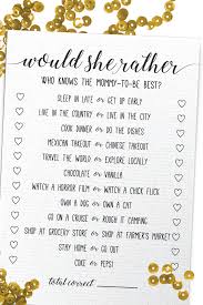 Would She Rather Baby Shower Game Would She Rather Who Etsy In 2020 Boy Baby Shower Card Baby Shower Game Cards Baby Shower Games