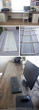 22 Diy Desk Examples Check Out The Tutorial How To Build A Diy Desk From File Cabinets And Wood Planks Istand Built In Desk Home Office Design Home Projects
