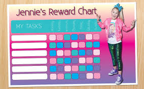 jojo siwa rewards chart reward chart kids printable