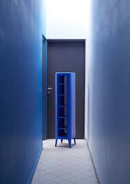 Visite De La Villa Savoye Pour L Exposition Couleurs Inoxydables Avec Tolix Frenchyfancy Blue Rooms Interior Architecture Design Tall Cabinet Storage