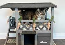 Weatherproof Cat Enclosure Outdoor Cat House With Insulated Liner -  Weatherproof Feral Cat Shelter For Winter With Large Roof Picture Frame  Clamps