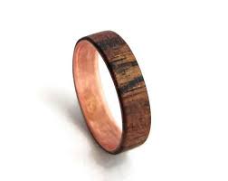 Wood And Copper Ring 5 Year Anniversary Ring Wood Grain Men S Wedding Bands Wooden Wedding Wooden Wedding Ring Unusual Wedding Rings Wooden Rings Engagement