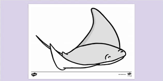Cute ray coloring page for kids. Free Manta Ray Colouring Page Colouring Sheets