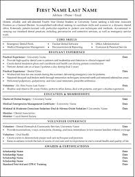 Top Dental Resume Templates Samples