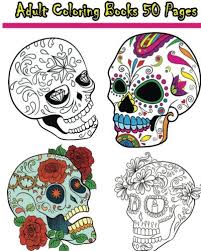 Adult , skulls coloring pages are a fun way for kids of all ages to develop creativity, focus, motor skills and color recognition. Amazon Com Adult Coloring Books 50 Pages Reduce Stress And Bring Balance With Beautiful Sugar Skulls Coloring Pages 9781533024534 Ann Marie Books