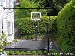 Purchase the hoop & sports court surface tiles Backyard Basketball Court Ideas To Help Your Family Become Champs Bored Art
