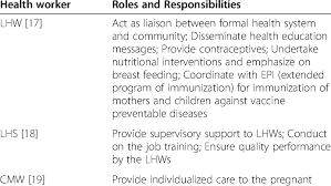 Roles And Responsibilities Of Community Health Workers | Download Table