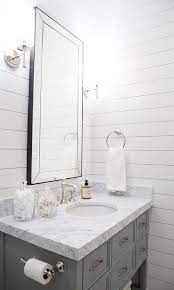 We did not find results for: Gray Bath Vanity With White Shiplap Walls Transitional Bathroom