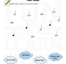 Fun And Learn Music Music Worksheets Note Value Music Worksheets Music Math Learn Music