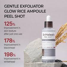 Peel Shot Glow Black and White Rice Peeling Ampoule Set