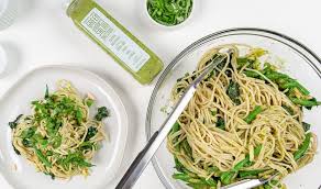 Starting With A Sturdy Base Of Trader Joe S Organic Brown Rice Quinoa Spaghetti That S Cooked Perfectly Al Dente This Pasta Salad Green Goddess Salad Dressing