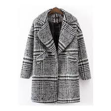 Black And White Houndstooth Coat Women S Pin On My Polyvore Finds