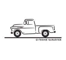You've probably seen the adorable old red truck, or old green truck used in christmas or fall home decor. Old Truck Outline Old Trucks Truck Tattoo Old Ford Truck