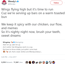 Hooters hating from outside the club and trying to start something with wingstop on twitter. Wendy S Vs Wingstop Twitter Beef Turns Into Rap Battle