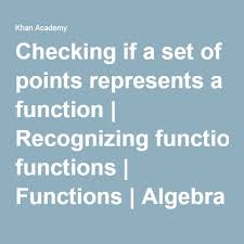 Checking If A Set Of Points Represents A Function Functions Algebra Algebra I Testing Resources