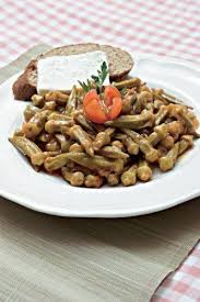 Bamies Yiahni Okra Stew In Tomato Sauce And Feta Cheese Greek Recipes Greek Cooking Recipes